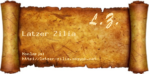 Latzer Zilia névjegykártya